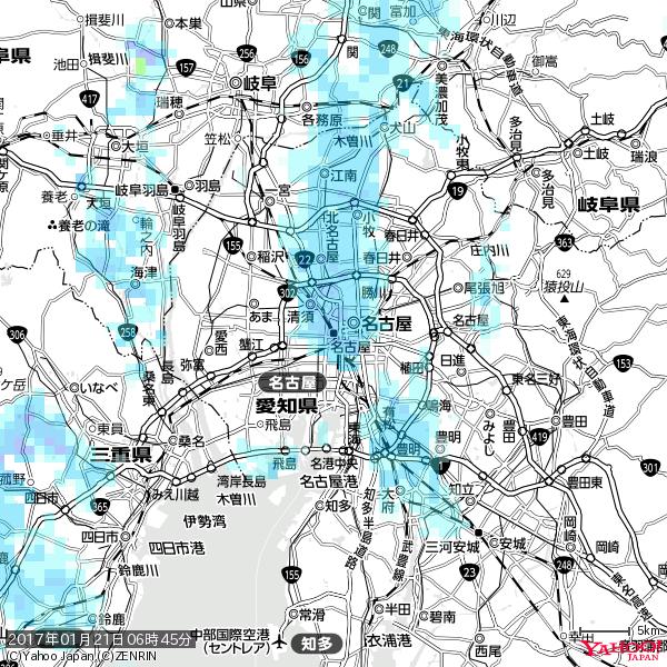 名古屋の天気(雨) 降水強度: 4.63(mm/h) 2017年01月21日 06時45分の雨雲 #雨雲bot #bot 名古屋の天気(雨) 降水強度: 4.63(mm/h) 2017年01月21日 06時45分の雨雲 #雨雲bot #bot