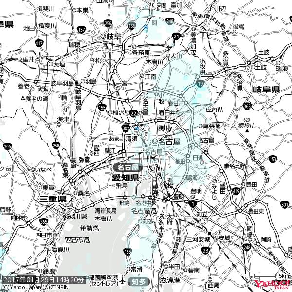 名古屋の天気(雨) 降水強度: 0.65(mm/h) 2017年01月29日 14時20分の雨雲 #雨雲bot #bot 名古屋の天気(雨) 降水強度: 0.65(mm/h) 2017年01月29日 14時20分の雨雲 #雨雲bot #bot