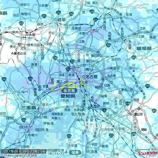 名古屋の天気(雨) 降水強度: 9.25(mm/h) 2017年01月29日 23時25分の雨雲 #雨雲bot #bot 名古屋の天気(雨) 降水強度: 9.25(mm/h) 2017年01月29日 23時25分の雨雲 #雨雲bot #bot