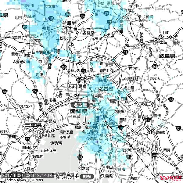 名古屋の天気(雨) 降水強度: 1.75(mm/h) 2017年02月02日 19時40分の雨雲 #雨雲bot #bot 名古屋の天気(雨) 降水強度: 1.75(mm/h) 2017年02月02日 19時40分の雨雲 #雨雲bot #bot
