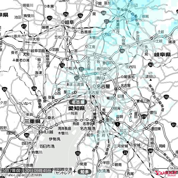 名古屋の天気(雨) 降水強度: 0.75(mm/h) 2017年02月20日 09時45分の雨雲 #雨雲bot #bot 名古屋の天気(雨) 降水強度: 0.75(mm/h) 2017年02月20日 09時45分の雨雲 #雨雲bot #bot