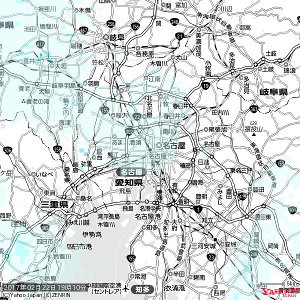 名古屋の天気(雨) 降水強度: 0.85(mm/h) 2017年02月22日 19時10分の雨雲 #雨雲bot #bot 名古屋の天気(雨) 降水強度: 0.85(mm/h) 2017年02月22日 19時10分の雨雲 #雨雲bot #bot