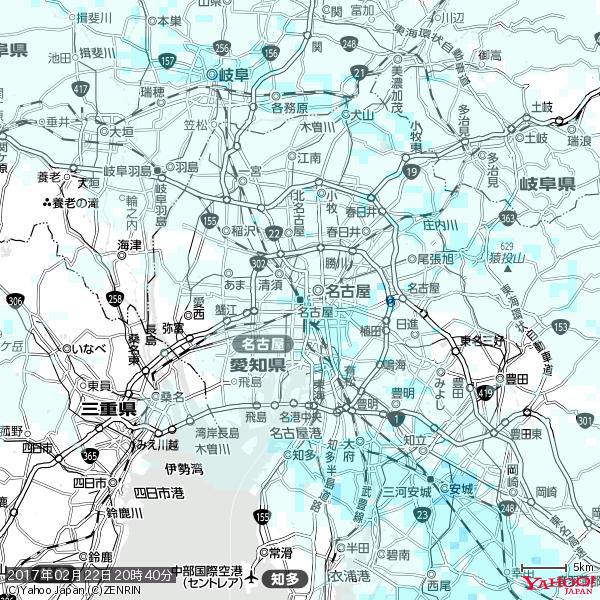 名古屋の天気(雨) 降水強度: 1.45(mm/h) 2017年02月22日 20時40分の雨雲 #雨雲bot #bot 名古屋の天気(雨) 降水強度: 1.45(mm/h) 2017年02月22日 20時40分の雨雲 #雨雲bot #bot