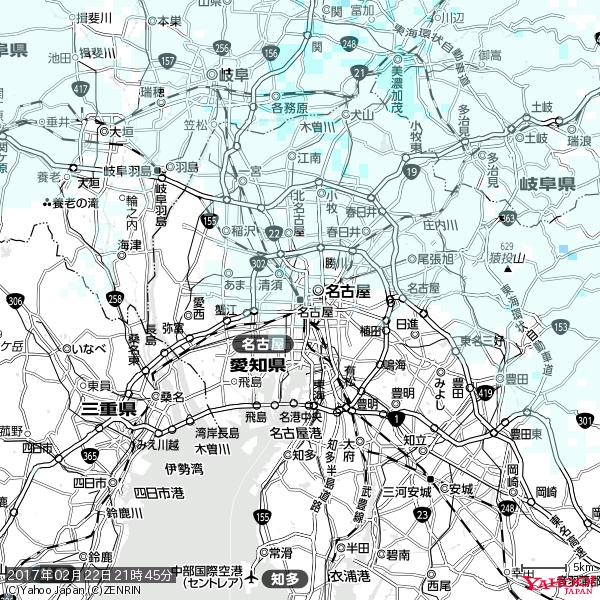 名古屋の天気(雨) 降水強度: 0.65(mm/h) 2017年02月22日 21時45分の雨雲 #雨雲bot #bot 名古屋の天気(雨) 降水強度: 0.65(mm/h) 2017年02月22日 21時45分の雨雲 #雨雲bot #bot