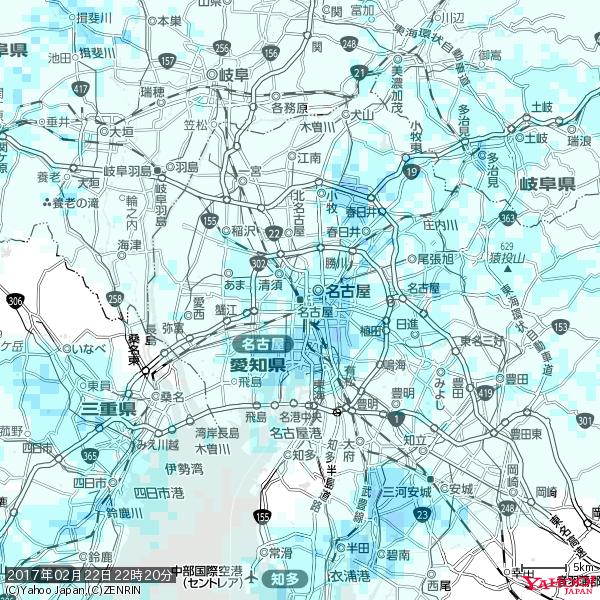 名古屋の天気(雨) 降水強度: 1.85(mm/h) 2017年02月22日 22時20分の雨雲 #雨雲bot #bot 名古屋の天気(雨) 降水強度: 1.85(mm/h) 2017年02月22日 22時20分の雨雲 #雨雲bot #bot