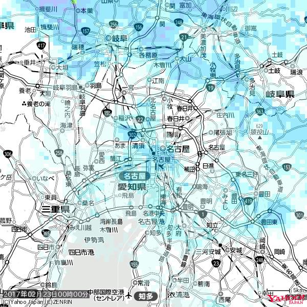 名古屋の天気(雨) 降水強度: 3.13(mm/h) 2017年02月23日 00時00分の雨雲 #雨雲bot #bot 名古屋の天気(雨) 降水強度: 3.13(mm/h) 2017年02月23日 00時00分の雨雲 #雨雲bot #bot