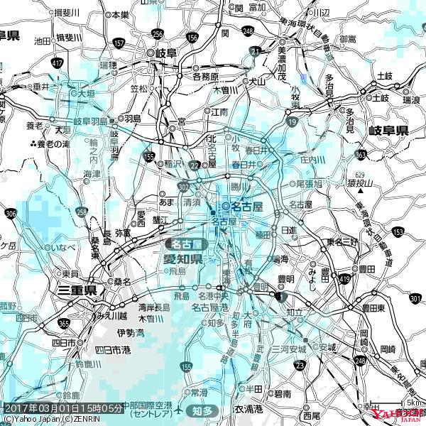 名古屋の天気(雨) 降水強度: 3.38(mm/h) 2017年03月01日 15時05分の雨雲 #雨雲bot #bot 名古屋の天気(雨) 降水強度: 3.38(mm/h) 2017年03月01日 15時05分の雨雲 #雨雲bot #bot