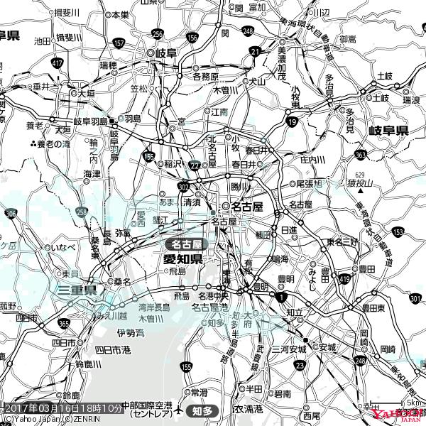 名古屋の天気(雨) 降水強度: 0.55(mm/h) 2017年03月16日 18時10分の雨雲 #雨雲bot #bot 名古屋の天気(雨) 降水強度: 0.55(mm/h) 2017年03月16日 18時10分の雨雲 #雨雲bot #bot