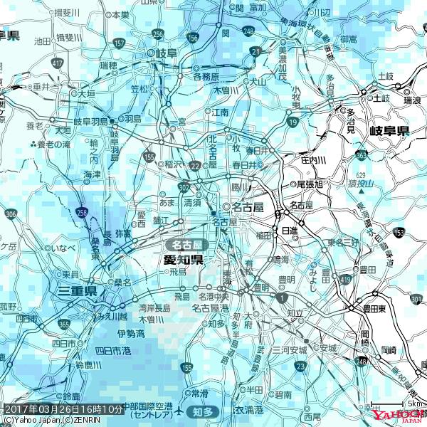 名古屋の天気(雨) 降水強度: 2.63(mm/h) 2017年03月26日 16時10分の雨雲 #雨雲bot #bot 名古屋の天気(雨) 降水強度: 2.63(mm/h) 2017年03月26日 16時10分の雨雲 #雨雲bot #bot