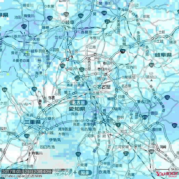 名古屋の天気(雨) 降水強度: 2.38(mm/h) 2017年03月26日 20時40分の雨雲 #雨雲bot #bot 名古屋の天気(雨) 降水強度: 2.38(mm/h) 2017年03月26日 20時40分の雨雲 #雨雲bot #bot