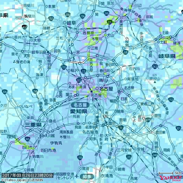 名古屋の天気(雨) 降水強度: 9.75(mm/h) 2017年03月26日 23時20分の雨雲 #雨雲bot #bot 名古屋の天気(雨) 降水強度: 9.75(mm/h) 2017年03月26日 23時20分の雨雲 #雨雲bot #bot