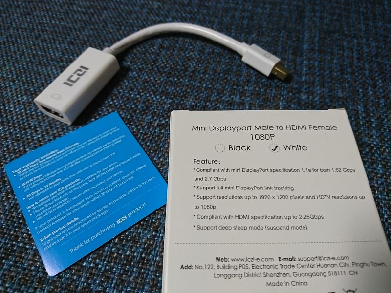 ICZI Mini DisplayPort Male to HDMI Female 1080P IZEC-A04 ICZI Mini DisplayPort Male to HDMI Female 1080P IZEC-A04