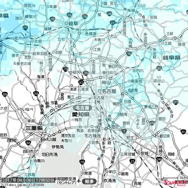 名古屋の天気(雨) 降水強度: 0.75(mm/h) 2017年04月06日 17時50分の雨雲 #雨雲bot #bot 名古屋の天気(雨) 降水強度: 0.75(mm/h) 2017年04月06日 17時50分の雨雲 #雨雲bot #bot