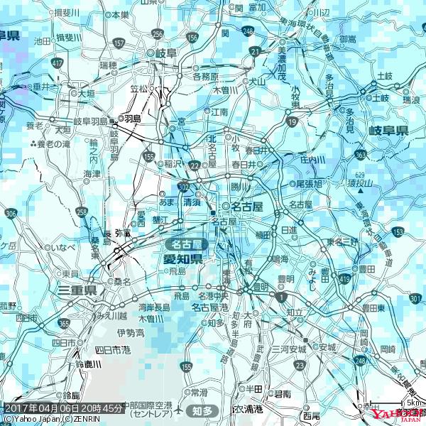 名古屋の天気(雨) 降水強度: 2.63(mm/h) 2017年04月06日 20時45分の雨雲 #雨雲bot #bot 名古屋の天気(雨) 降水強度: 2.63(mm/h) 2017年04月06日 20時45分の雨雲 #雨雲bot #bot
