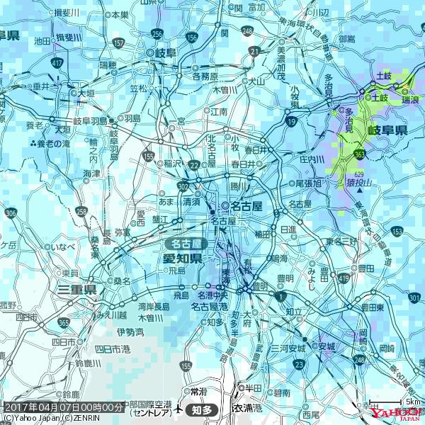 名古屋の天気(雨) 降水強度: 4.13(mm/h) 2017年04月07日 00時00分の雨雲 #雨雲bot #bot 名古屋の天気(雨) 降水強度: 4.13(mm/h) 2017年04月07日 00時00分の雨雲 #雨雲bot #bot