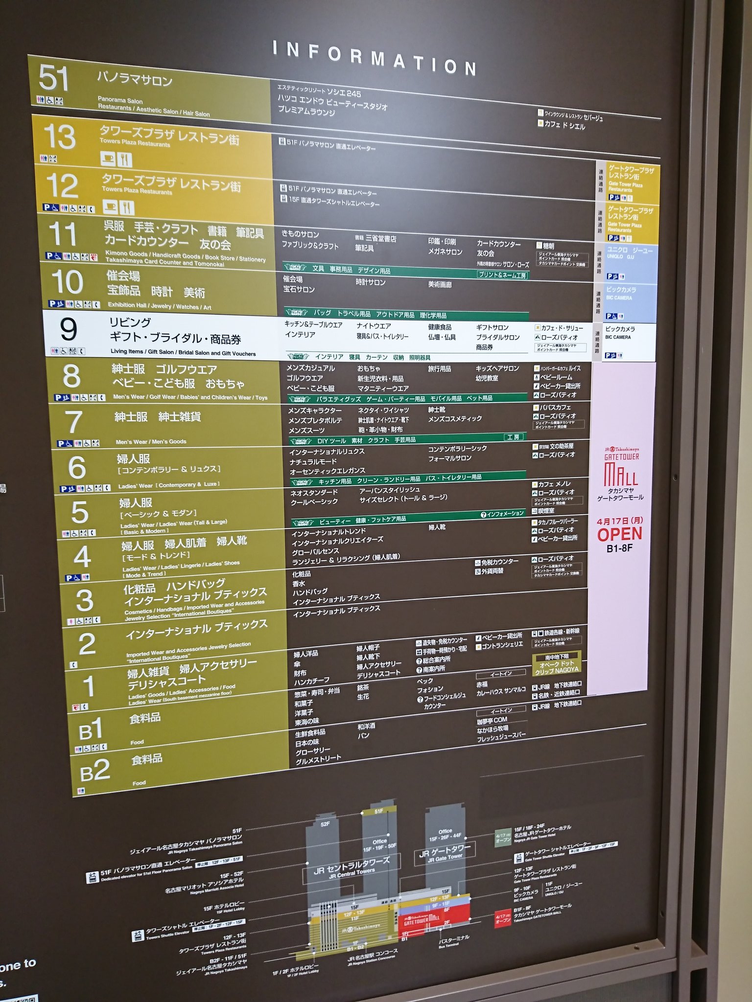 JRゲートタワーの9階から上はJRセントラルタワーズに連絡通路でつながってる。タカシマヤに行くのもラクそう。 JRゲートタワーの9階から上はJRセントラルタワーズに連絡通路でつながってる。タカシマヤに行くのもラクそう。
