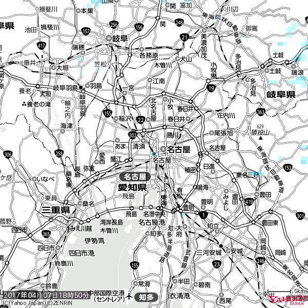 名古屋の天気(雨) 降水強度: 1.25(mm/h) 2017年04月07日 18時50分の雨雲 #雨雲bot #bot 名古屋の天気(雨) 降水強度: 1.25(mm/h) 2017年04月07日 18時50分の雨雲 #雨雲bot #bot