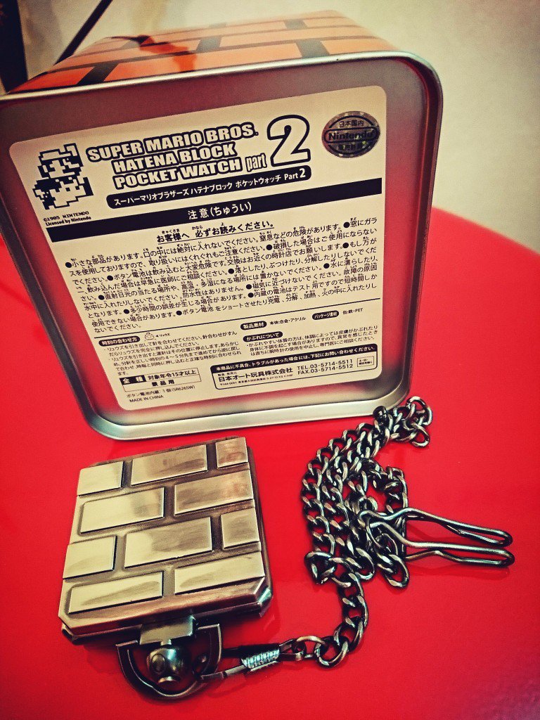 SUPER MARIO BROS. HATENA BLOCK POCKET WATCH part 2 SUPER MARIO BROS. HATENA BLOCK POCKET WATCH part 2