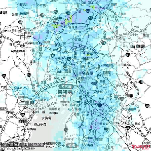 名古屋の天気(雨) 降水強度: 8.25(mm/h) 2017年04月15日 12時30分の雨雲 #雨雲bot #bot 名古屋の天気(雨) 降水強度: 8.25(mm/h) 2017年04月15日 12時30分の雨雲 #雨雲bot #bot