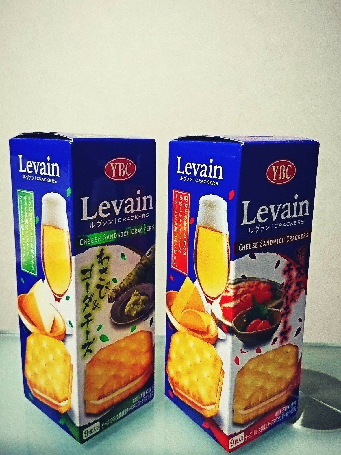 YBC Levain ヤマザキビスケット ルヴァン チーズサンドクラッカー わさび&ゴーダチーズ 明太子&チェダーチーズ YBC Levain ヤマザキビスケット ルヴァン チーズサンドクラッカー わさび&ゴーダチーズ 明太子&チェダーチーズ