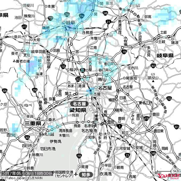 名古屋の天気(雨) 降水強度: 4.63(mm/h) 2017年05月06日 18時00分の雨雲 #雨雲bot #bot 名古屋の天気(雨) 降水強度: 4.63(mm/h) 2017年05月06日 18時00分の雨雲 #雨雲bot #bot