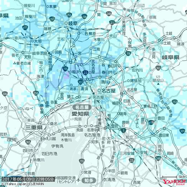 名古屋の天気(雨) 降水強度: 1.25(mm/h) 2017年05月09日 22時05分の雨雲 #雨雲bot #bot 名古屋の天気(雨) 降水強度: 1.25(mm/h) 2017年05月09日 22時05分の雨雲 #雨雲bot #bot