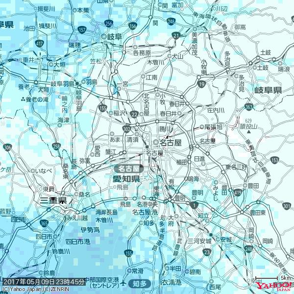 名古屋の天気(雨) 降水強度: 0.35(mm/h) 2017年05月09日 23時45分の雨雲 #雨雲bot #bot 名古屋の天気(雨) 降水強度: 0.35(mm/h) 2017年05月09日 23時45分の雨雲 #雨雲bot #bot