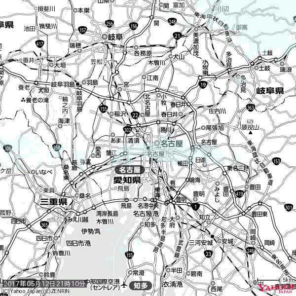 名古屋の天気(雨) 降水強度: 0.45(mm/h) 2017年05月12日 21時10分の雨雲 #雨雲bot #bot 名古屋の天気(雨) 降水強度: 0.45(mm/h) 2017年05月12日 21時10分の雨雲 #雨雲bot #bot