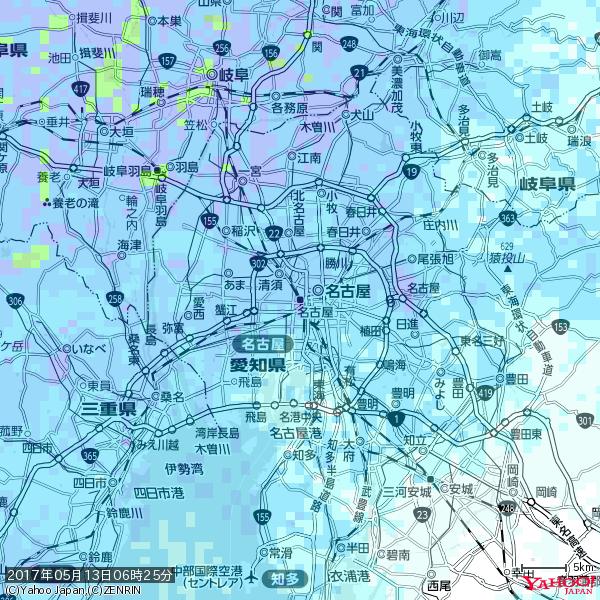 名古屋の天気(雨) 降水強度: 8.25(mm/h) 2017年05月13日 06時25分の雨雲 #雨雲bot #bot 名古屋の天気(雨) 降水強度: 8.25(mm/h) 2017年05月13日 06時25分の雨雲 #雨雲bot #bot