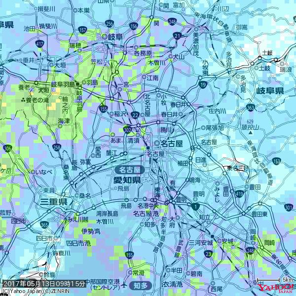 名古屋の天気(雨) 降水強度: 7.75(mm/h) 2017年05月13日 09時15分の雨雲 #雨雲bot #bot 名古屋の天気(雨) 降水強度: 7.75(mm/h) 2017年05月13日 09時15分の雨雲 #雨雲bot #bot