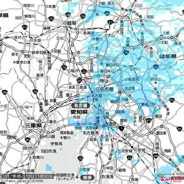 名古屋の天気(雨) 降水強度: 3.13(mm/h) 2017年05月13日 11時30分の雨雲 #雨雲bot #bot 名古屋の天気(雨) 降水強度: 3.13(mm/h) 2017年05月13日 11時30分の雨雲 #雨雲bot #bot