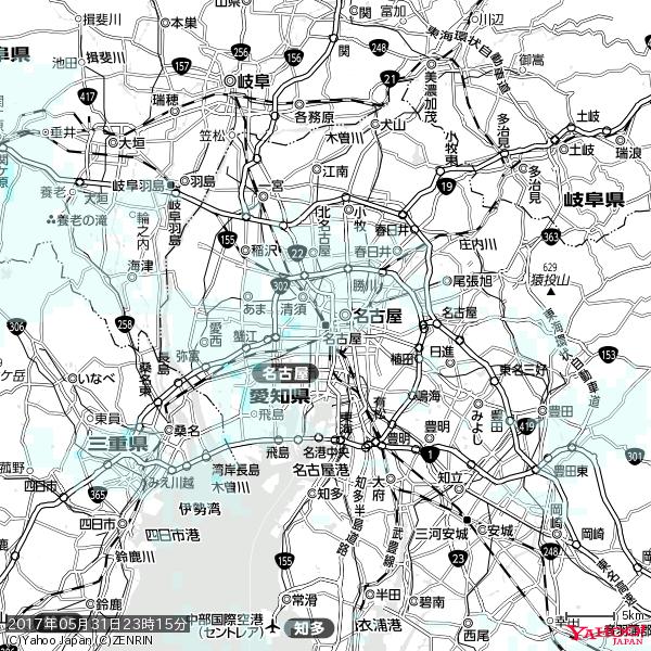 名古屋の天気(雨) 降水強度: 0.75(mm/h) 2017年05月31日 23時15分の雨雲 #雨雲bot #bot 名古屋の天気(雨) 降水強度: 0.75(mm/h) 2017年05月31日 23時15分の雨雲 #雨雲bot #bot
