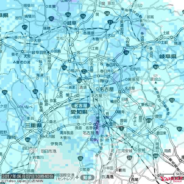 名古屋の天気(雨) 降水強度: 2.38(mm/h) 2017年06月07日 10時40分の雨雲 #雨雲bot #bot 名古屋の天気(雨) 降水強度: 2.38(mm/h) 2017年06月07日 10時40分の雨雲 #雨雲bot #bot