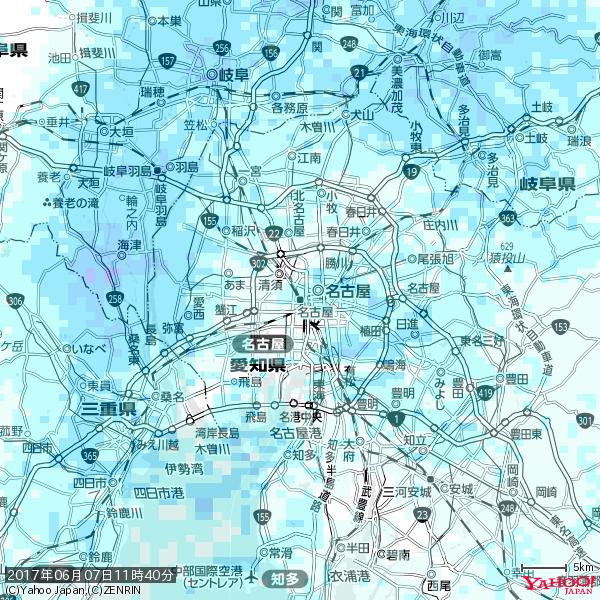 名古屋の天気(雨) 降水強度: 1.85(mm/h) 2017年06月07日 11時40分の雨雲 #雨雲bot #bot 名古屋の天気(雨) 降水強度: 1.85(mm/h) 2017年06月07日 11時40分の雨雲 #雨雲bot #bot