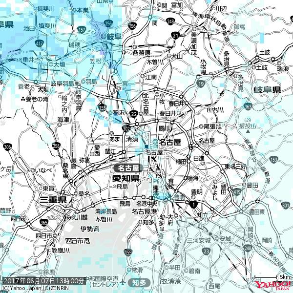 名古屋の天気(雨) 降水強度: 2.63(mm/h) 2017年06月07日 13時00分の雨雲 #雨雲bot #bot 名古屋の天気(雨) 降水強度: 2.63(mm/h) 2017年06月07日 13時00分の雨雲 #雨雲bot #bot