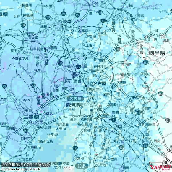 名古屋の天気(雨) 降水強度: 3.13(mm/h) 2017年06月07日 15時50分の雨雲 #雨雲bot #bot 名古屋の天気(雨) 降水強度: 3.13(mm/h) 2017年06月07日 15時50分の雨雲 #雨雲bot #bot
