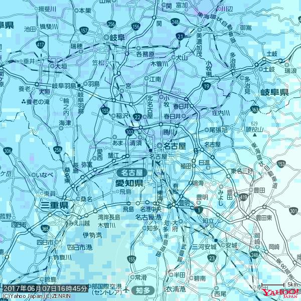 名古屋の天気(雨) 降水強度: 4.63(mm/h) 2017年06月07日 16時45分の雨雲 #雨雲bot #bot 名古屋の天気(雨) 降水強度: 4.63(mm/h) 2017年06月07日 16時45分の雨雲 #雨雲bot #bot