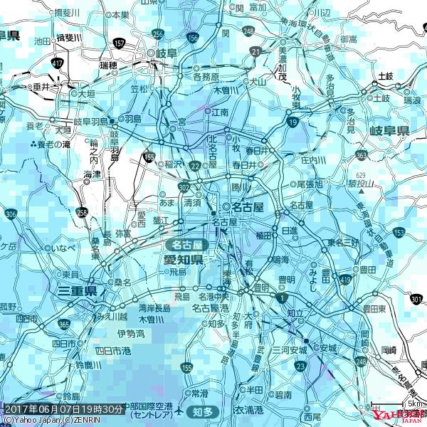 名古屋の天気(雨) 降水強度: 3.13(mm/h) 2017年06月07日 19時30分の雨雲 #雨雲bot #bot 名古屋の天気(雨) 降水強度: 3.13(mm/h) 2017年06月07日 19時30分の雨雲 #雨雲bot #bot