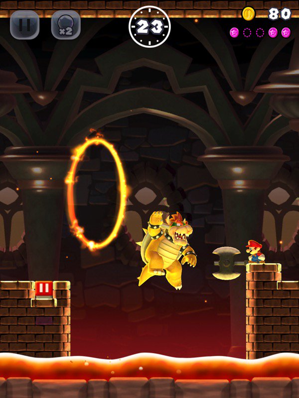 Super Mario Run ようやく World 5 をクリア。 Super Mario Run ようやく World 5 をクリア。