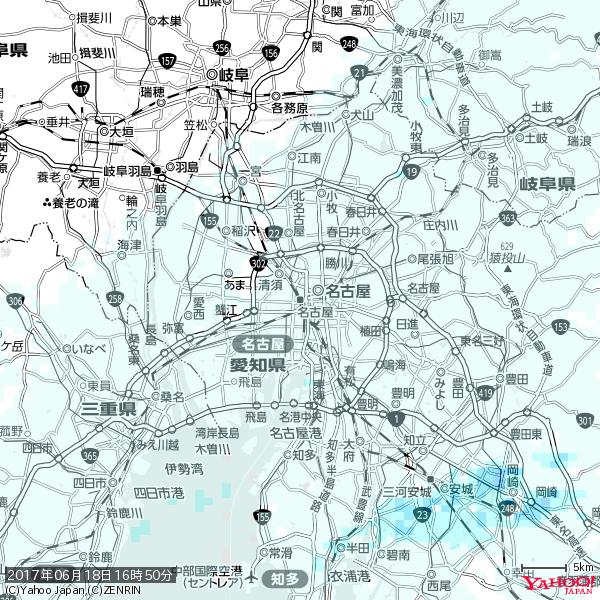 名古屋の天気(雨) 降水強度: 0.65(mm/h) 2017年06月18日 16時50分の雨雲 #雨雲bot #bot 名古屋の天気(雨) 降水強度: 0.65(mm/h) 2017年06月18日 16時50分の雨雲 #雨雲bot #bot