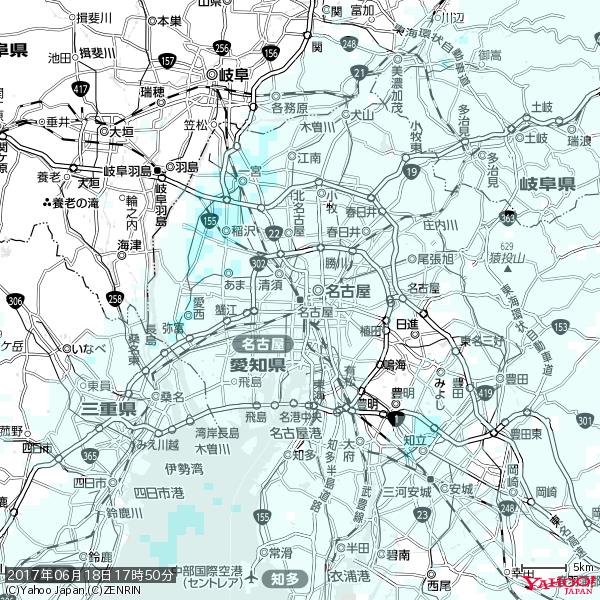 名古屋の天気(雨) 降水強度: 0.35(mm/h) 2017年06月18日 17時50分の雨雲 #雨雲bot #bot 名古屋の天気(雨) 降水強度: 0.35(mm/h) 2017年06月18日 17時50分の雨雲 #雨雲bot #bot