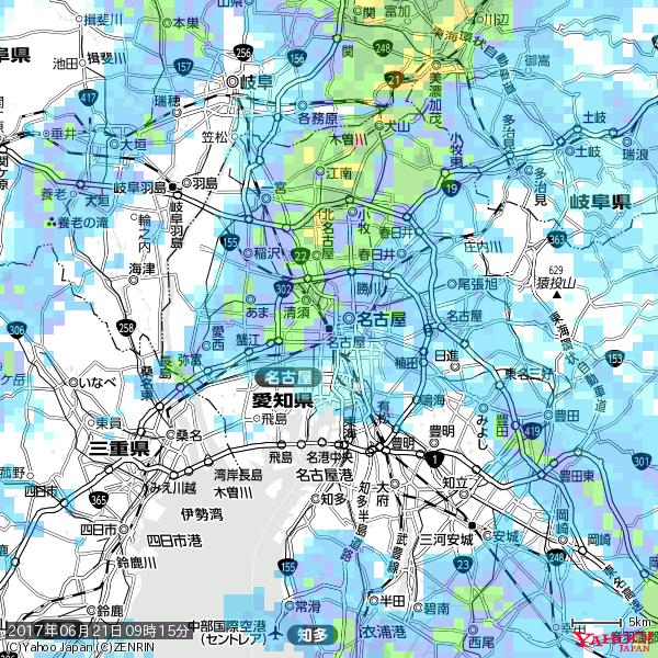 名古屋の天気(雨): やや強い雨 降水強度: 11.50(mm/h) 2017年06月21日 09時15分の雨雲 #雨雲bot #bot 名古屋の天気(雨): やや強い雨 降水強度: 11.50(mm/h) 2017年06月21日 09時15分の雨雲 #雨雲bot #bot