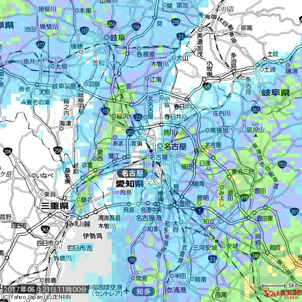 名古屋の天気(雨) 降水強度: 9.25(mm/h) 2017年06月21日 11時00分の雨雲 #雨雲bot #bot 名古屋の天気(雨) 降水強度: 9.25(mm/h) 2017年06月21日 11時00分の雨雲 #雨雲bot #bot