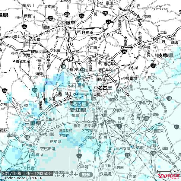 名古屋の天気(雨) 降水強度: 2.13(mm/h) 2017年06月25日 12時50分の雨雲 #雨雲bot #bot 名古屋の天気(雨) 降水強度: 2.13(mm/h) 2017年06月25日 12時50分の雨雲 #雨雲bot #bot