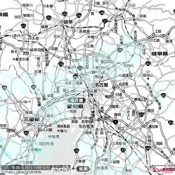 名古屋の天気(雨) 降水強度: 0.65(mm/h) 2017年06月26日 19時50分の雨雲 #雨雲bot #bot 名古屋の天気(雨) 降水強度: 0.65(mm/h) 2017年06月26日 19時50分の雨雲 #雨雲bot #bot