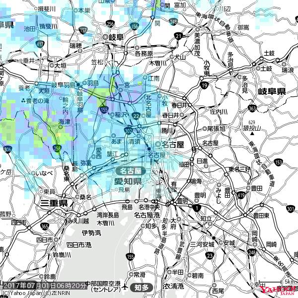 名古屋の天気(雨) 降水強度: 4.63(mm/h) 2017年07月01日 06時20分の雨雲 #雨雲bot #bot 名古屋の天気(雨) 降水強度: 4.63(mm/h) 2017年07月01日 06時20分の雨雲 #雨雲bot #bot