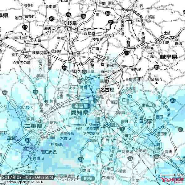 名古屋の天気(雨) 降水強度: 3.38(mm/h) 2017年07月05日 09時50分の雨雲 #雨雲bot #bot 名古屋の天気(雨) 降水強度: 3.38(mm/h) 2017年07月05日 09時50分の雨雲 #雨雲bot #bot