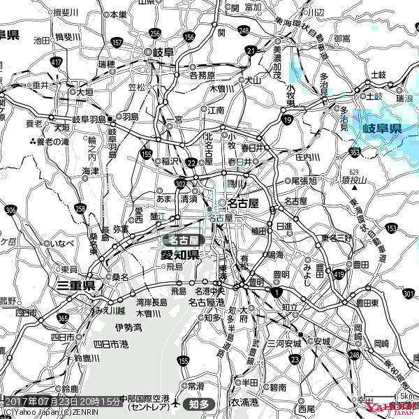 名古屋の天気(雨) 降水強度: 0.55(mm/h) 2017年07月23日 20時15分の雨雲 #雨雲bot #bot 名古屋の天気(雨) 降水強度: 0.55(mm/h) 2017年07月23日 20時15分の雨雲 #雨雲bot #bot