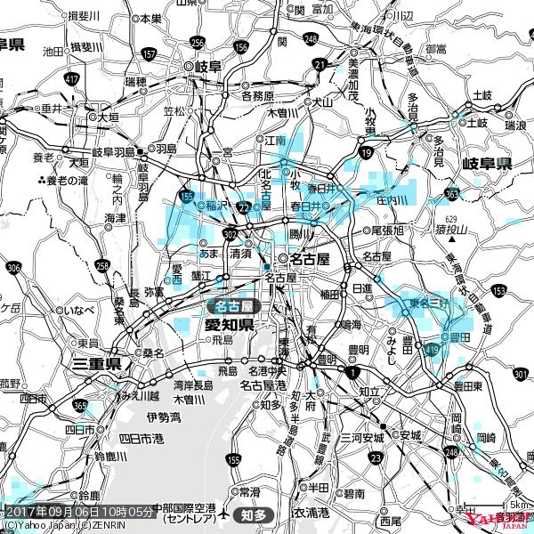 名古屋の天気(雨) 降水強度: 2.38(mm/h) 2017年09月06日 10時05分の雨雲 #雨雲bot #bot 名古屋の天気(雨) 降水強度: 2.38(mm/h) 2017年09月06日 10時05分の雨雲 #雨雲bot #bot