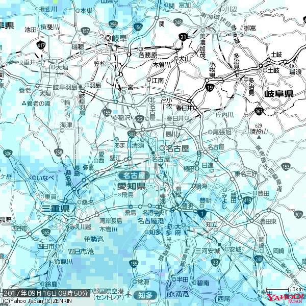 名古屋の天気(雨) 降水強度: 1.05(mm/h) 2017年09月16日 08時50分の雨雲 #雨雲bot #bot 名古屋の天気(雨) 降水強度: 1.05(mm/h) 2017年09月16日 08時50分の雨雲 #雨雲bot #bot